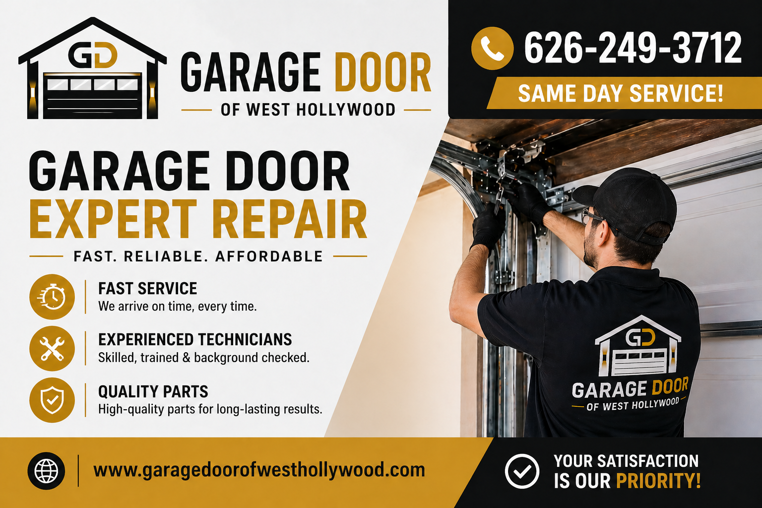 Garage Door West Hollywood CA | Repair, Install & Same Day Service