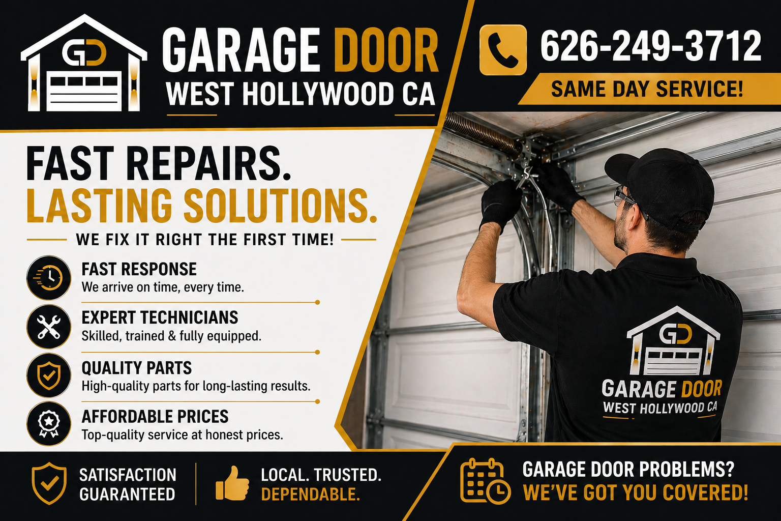 Garage Door West Hollywood CA | Repair, Install & Same Day Service
